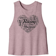 Dirt Track Racing Girlfriend Racerback Crop Tank
