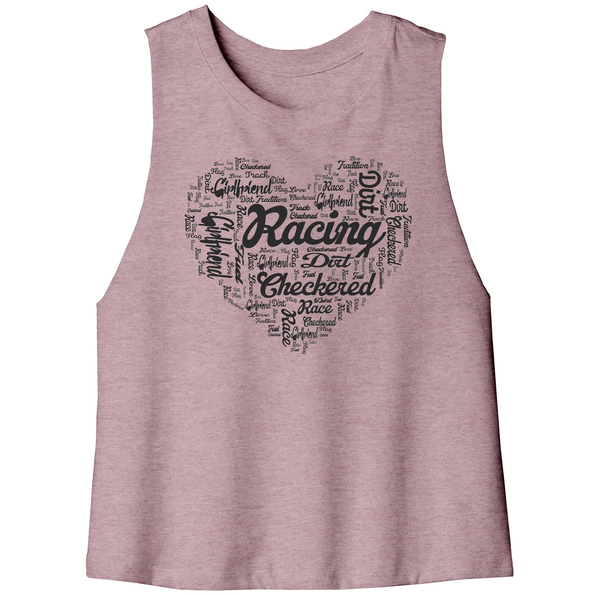 Dirt Track Racing Girlfriend Racerback Crop Tank