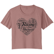 Dirt Track Racing Girlfriend Crop T-shirt