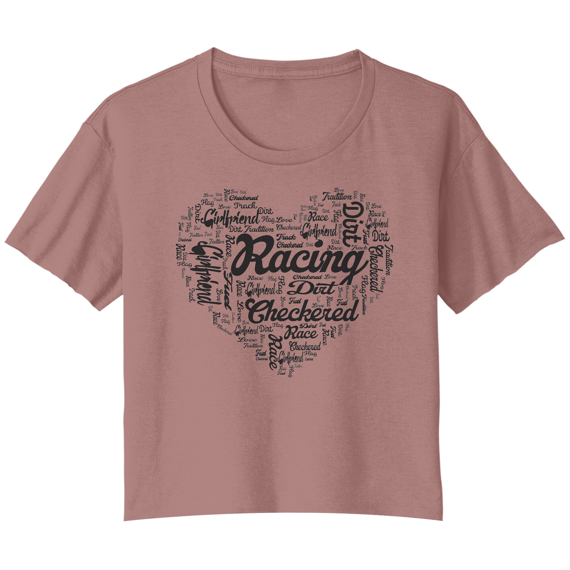 Dirt Track Racing Girlfriend Crop T-shirt