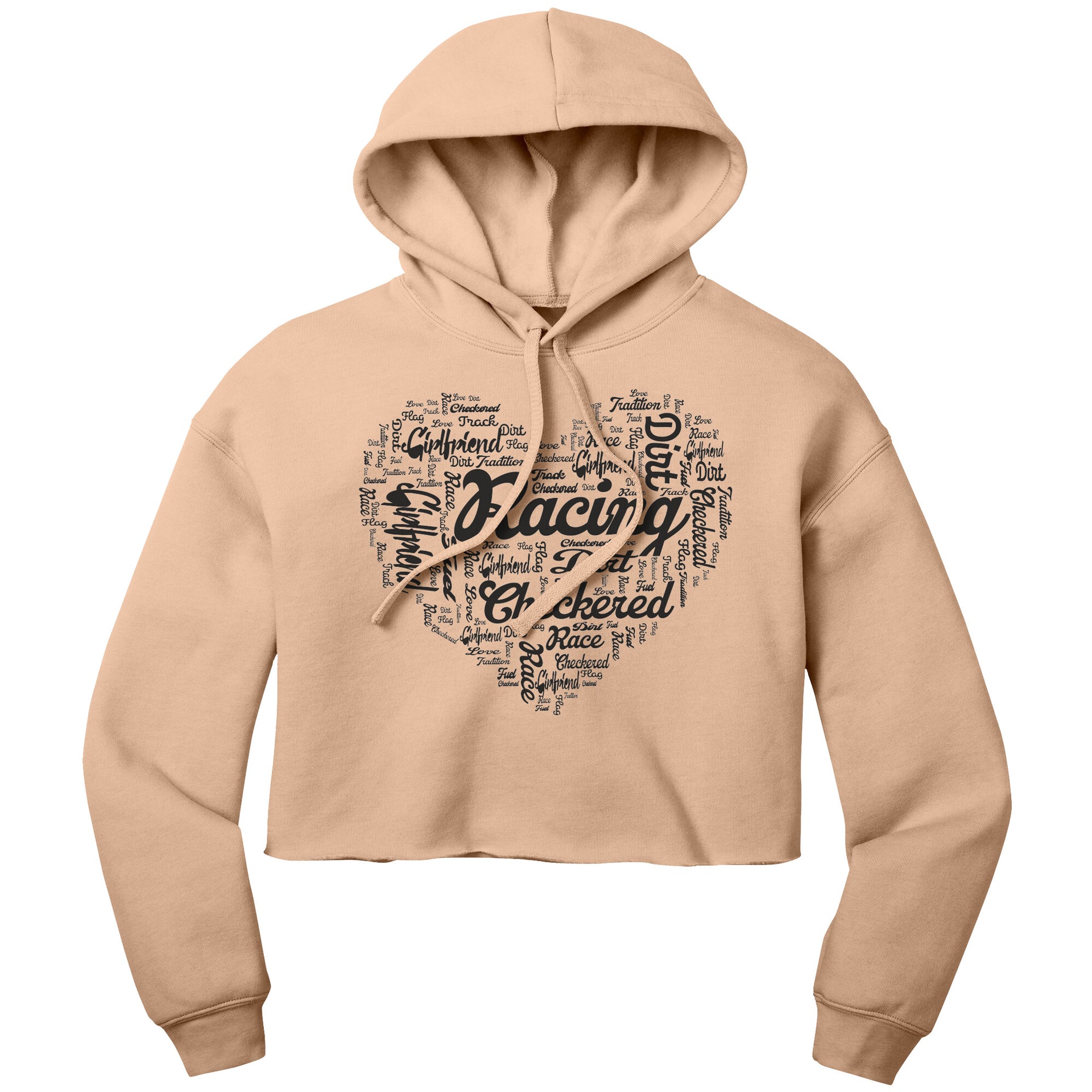 Dirt Track Racing Girlfriend Crop Top hoodie