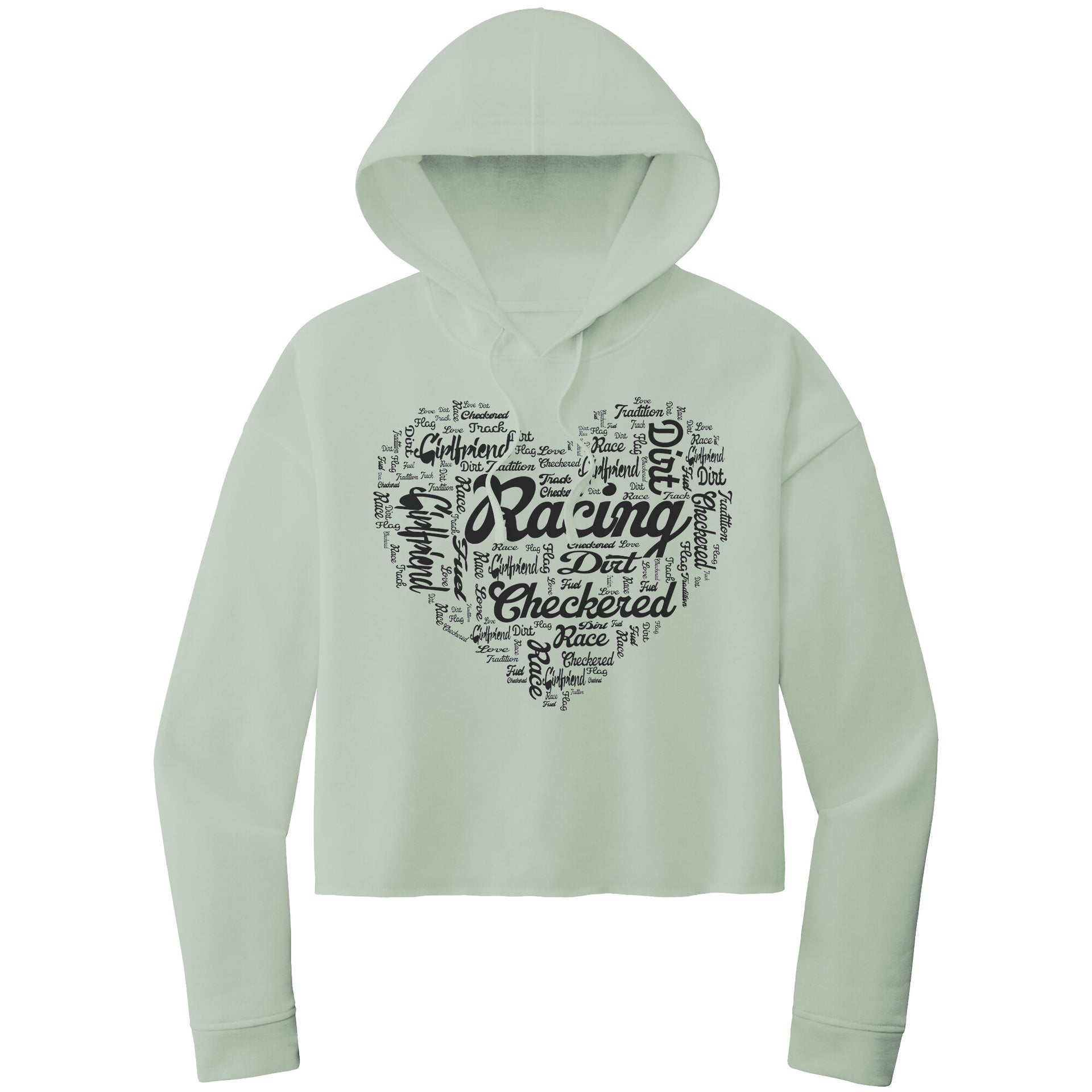 Dirt Track Racing Girlfriend Crop Top hoodie