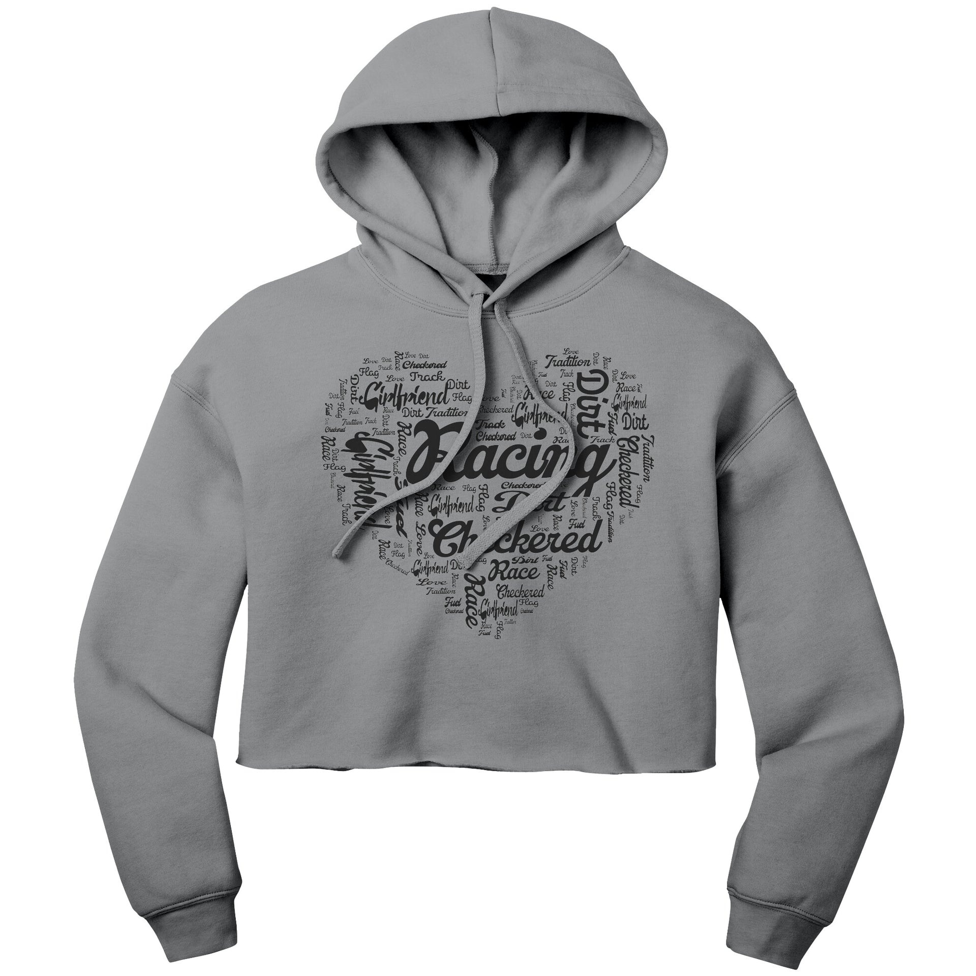 Dirt Track Racing Girlfriend Crop Top hoodie