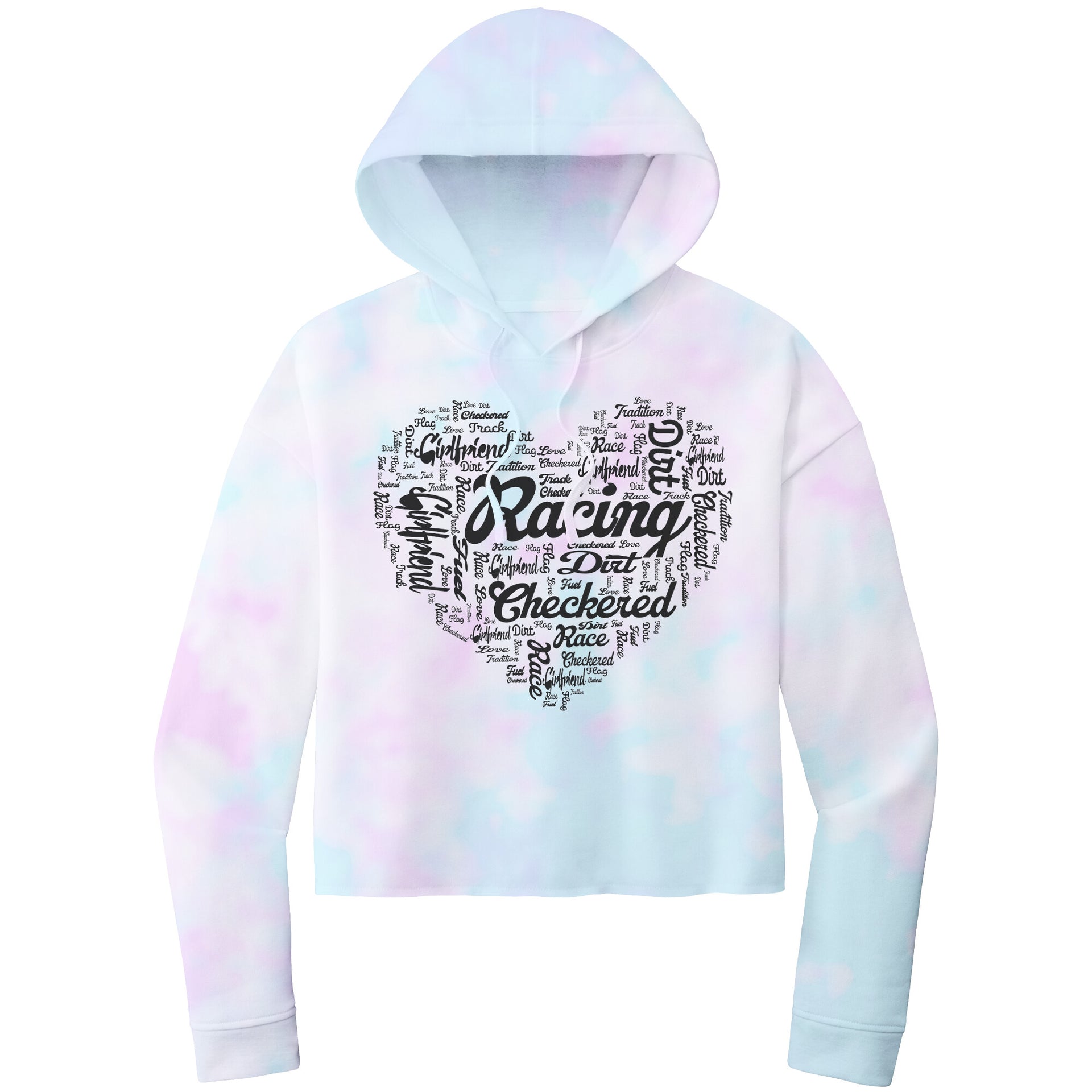 Dirt Track Racing Girlfriend Crop Top hoodie