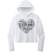 Dirt Track Racing Girlfriend Crop Top hoodie