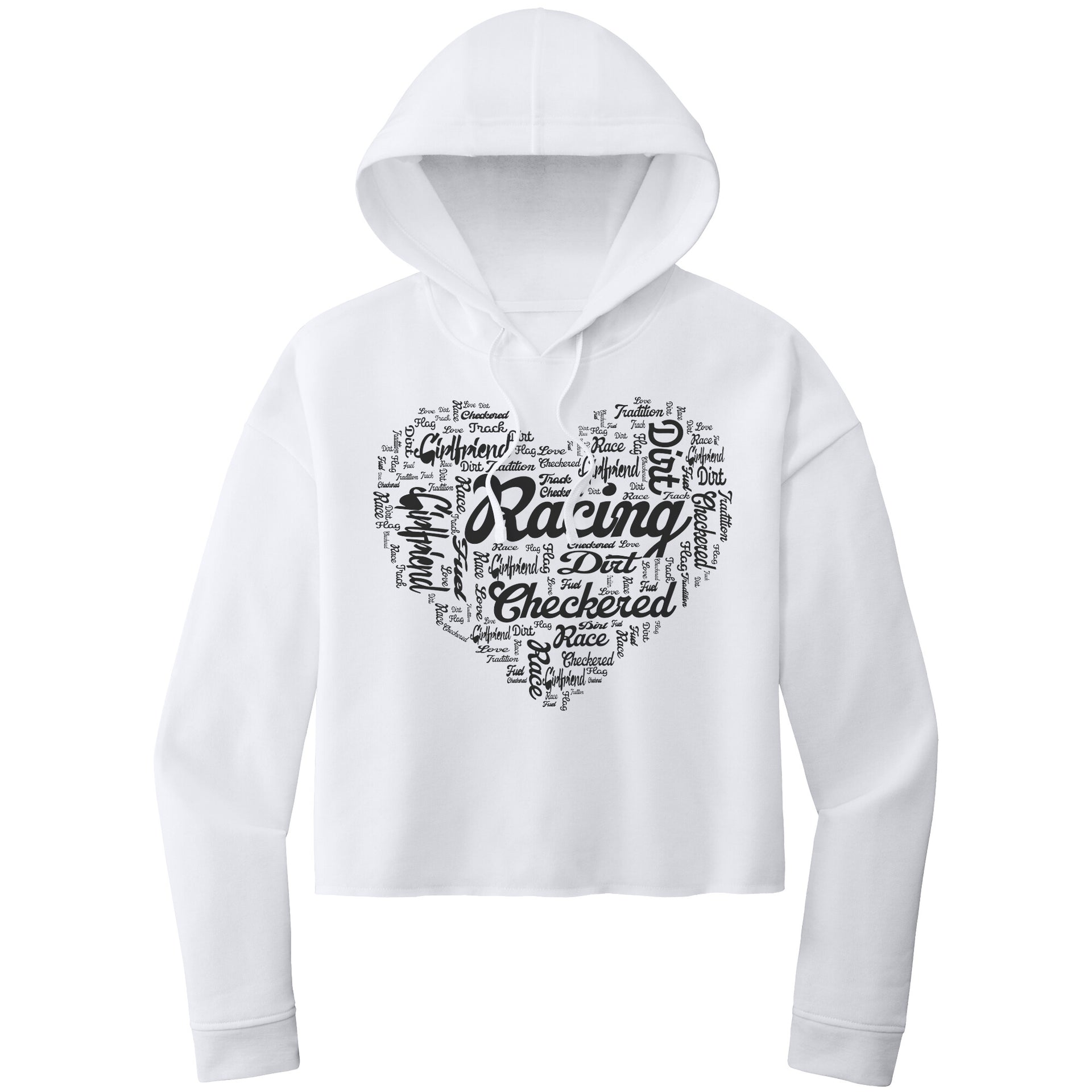 Dirt Track Racing Girlfriend Crop Top hoodie