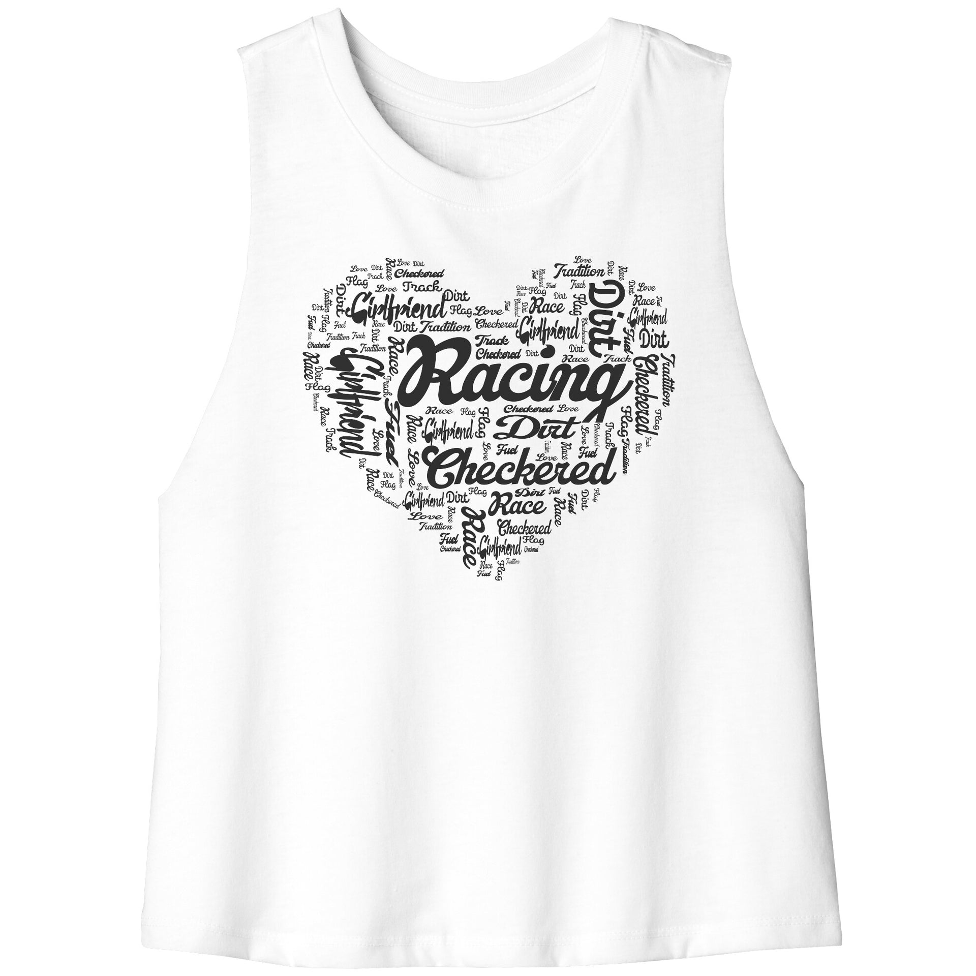 Dirt Track Racing Girlfriend Racerback Crop Tank