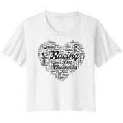 Dirt Track Racing Girlfriend Crop T-shirt