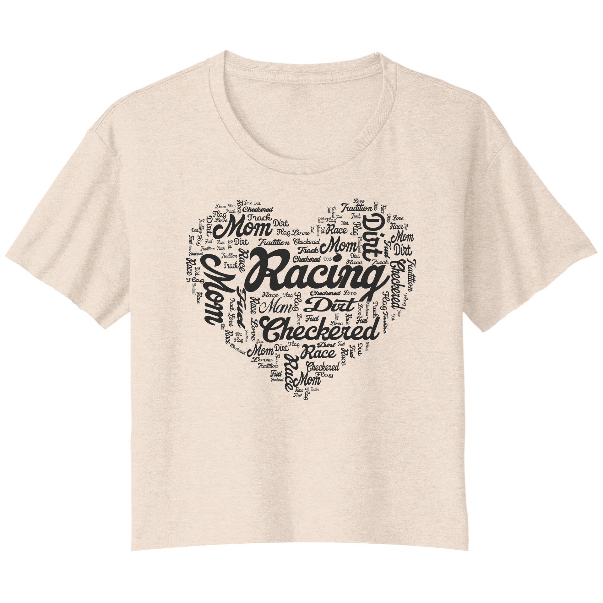 Dirt Track Racing Mom Crop T-shirt