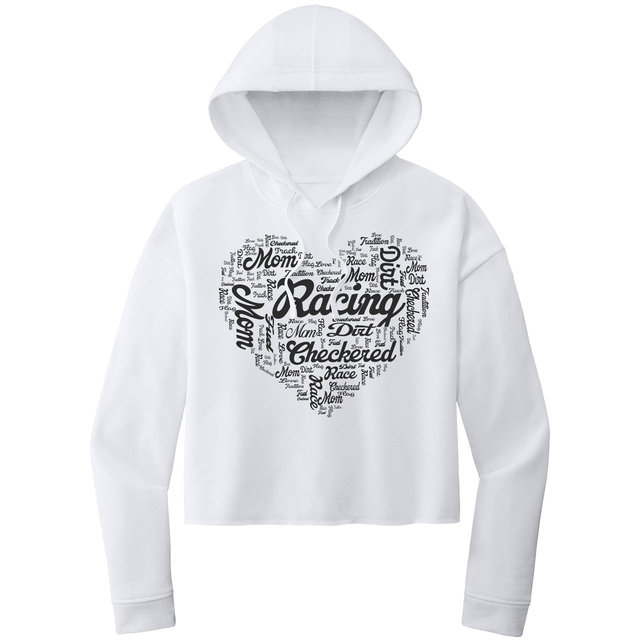 Dirt Track Racing Mom Crop Top hoodie