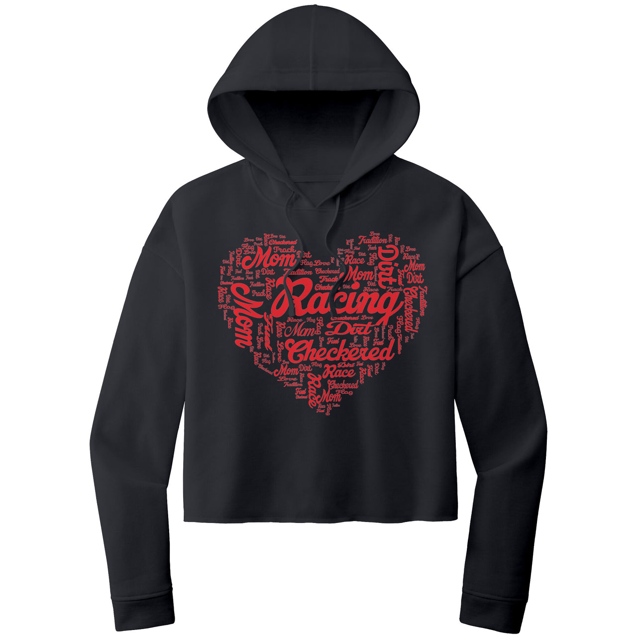 Dirt Track Racing Mom Crop Top hoodie