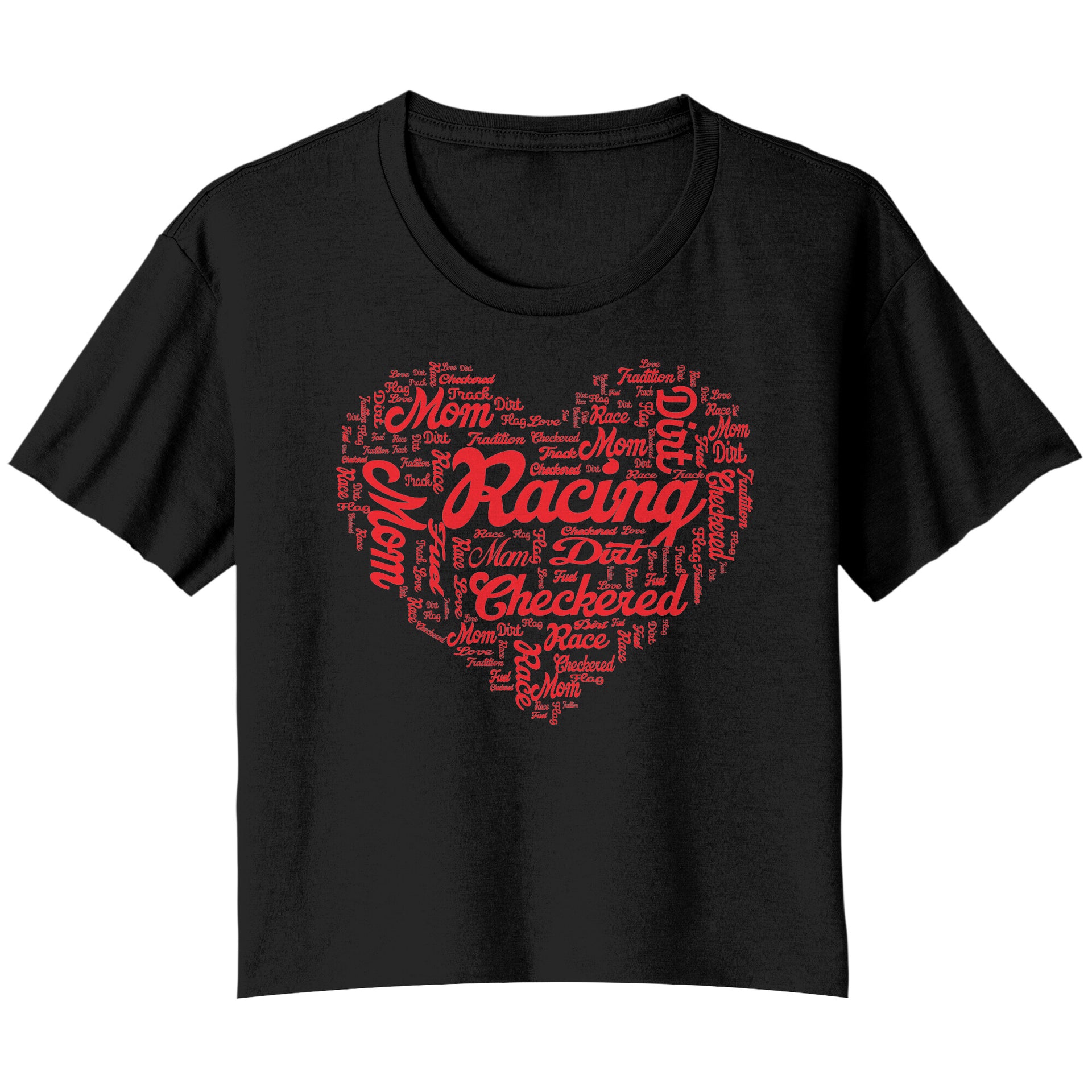 Dirt Track Racing Mom Crop T-shirt