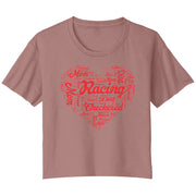 Dirt Track Racing Mom Crop T-shirt