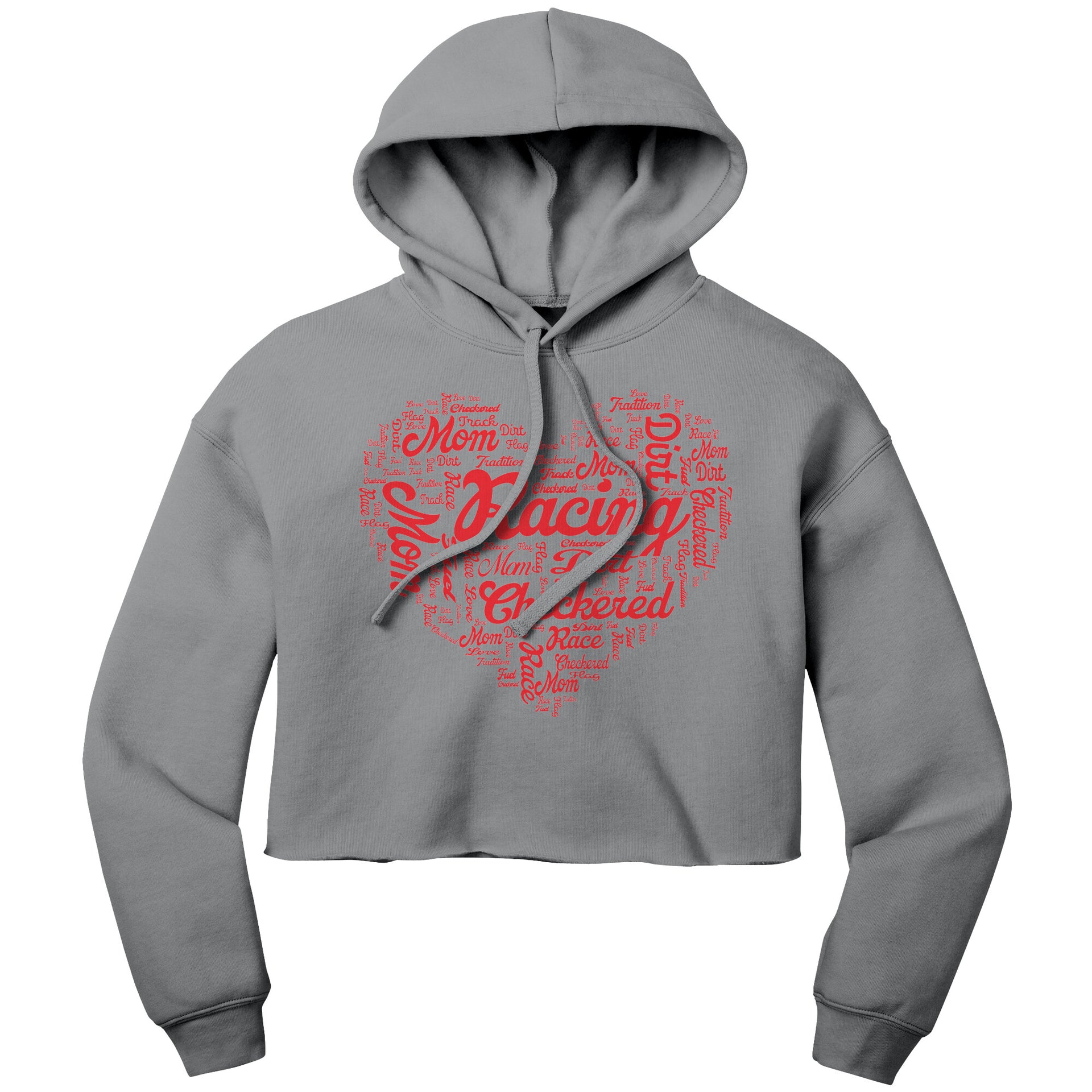 Dirt Track Racing Mom Crop Top hoodie
