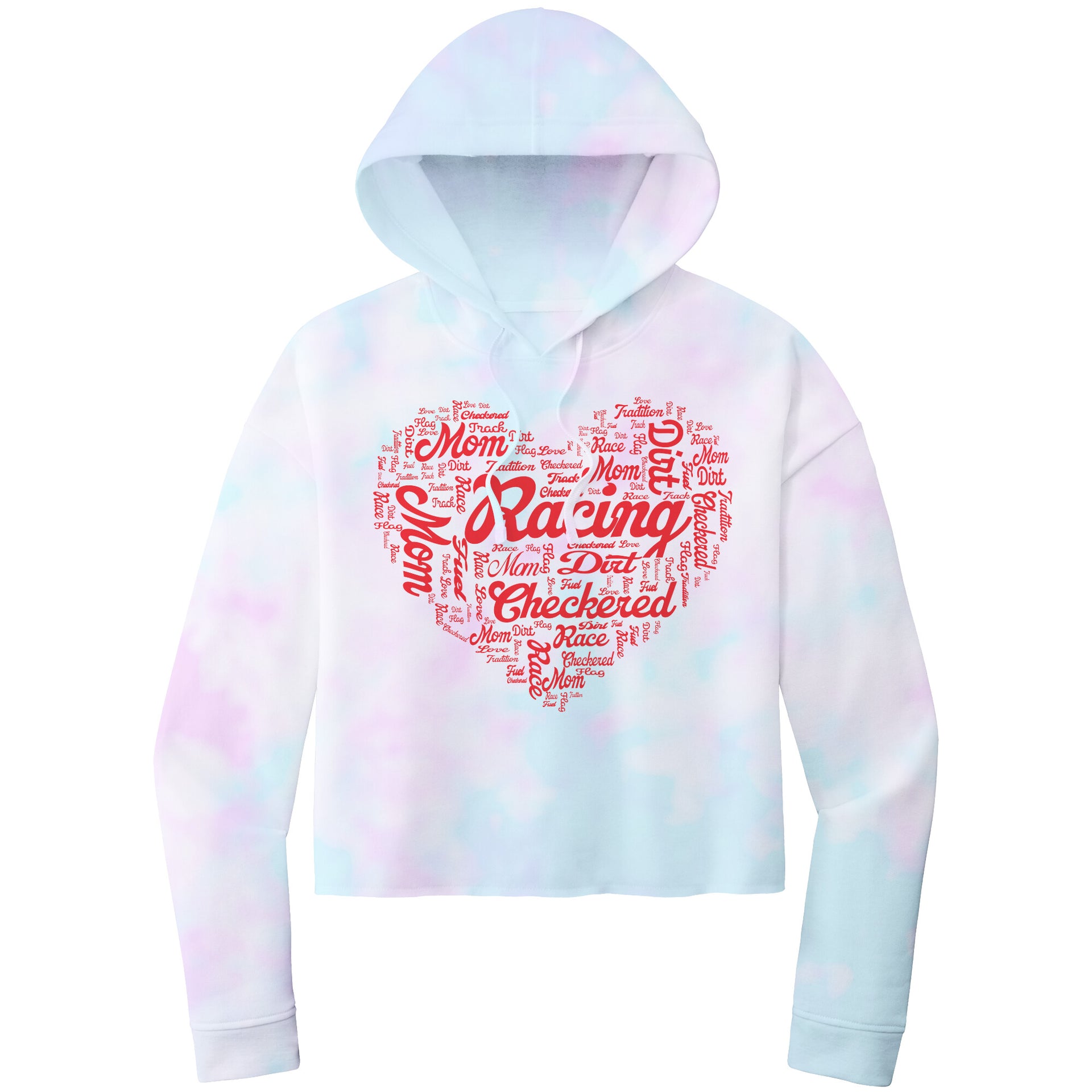 Dirt Track Racing Mom Crop Top hoodie