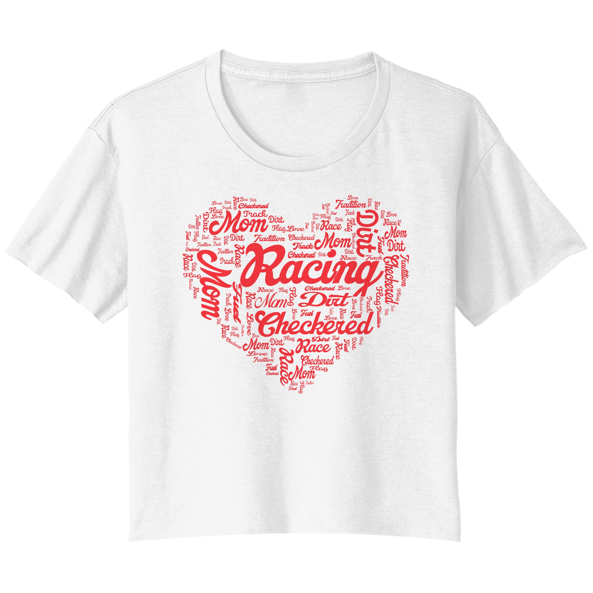 Dirt Track Racing Mom Crop T-shirt