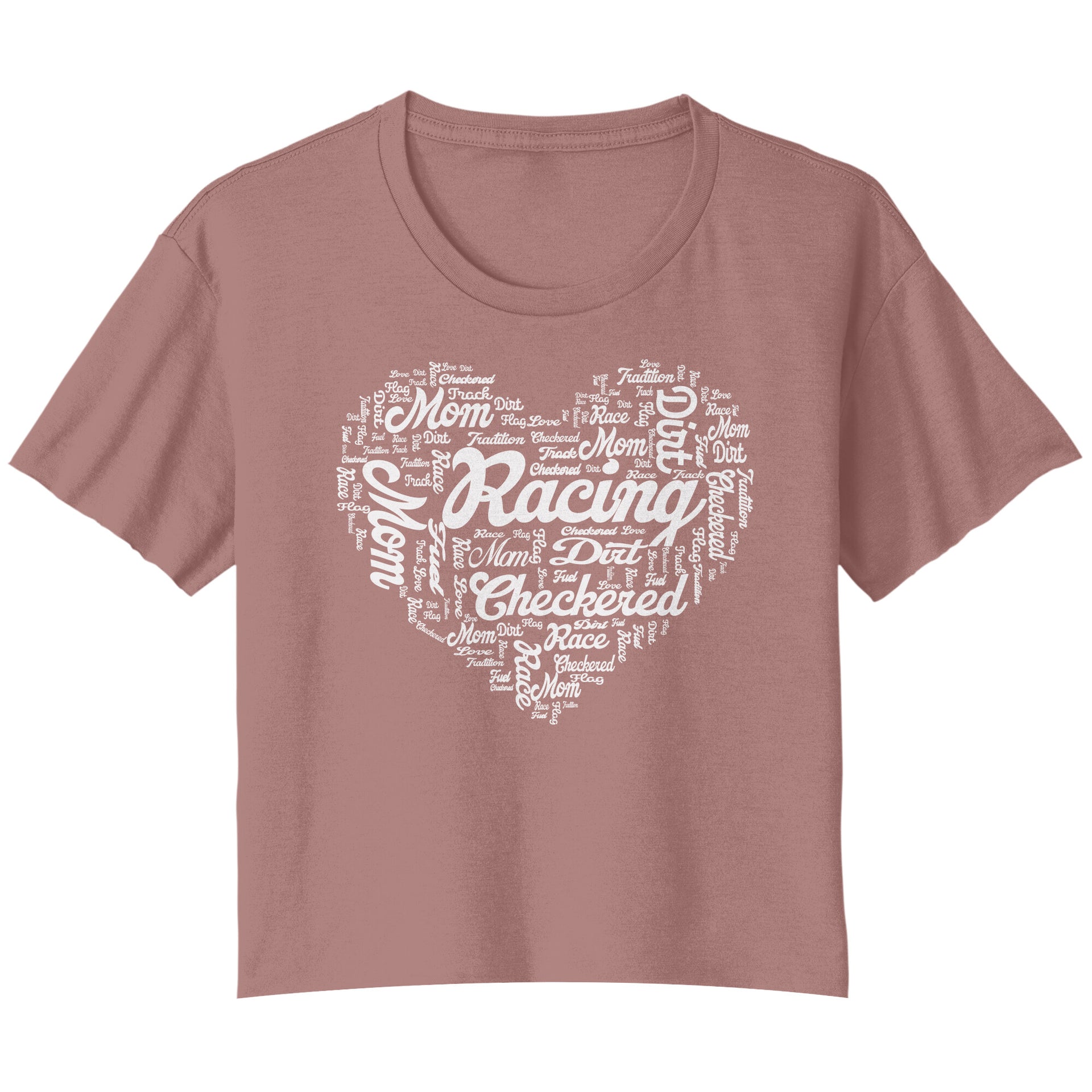 Dirt Track Racing Mom Crop T-shirt