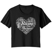 Dirt Track Racing nanna Crop T-shirt