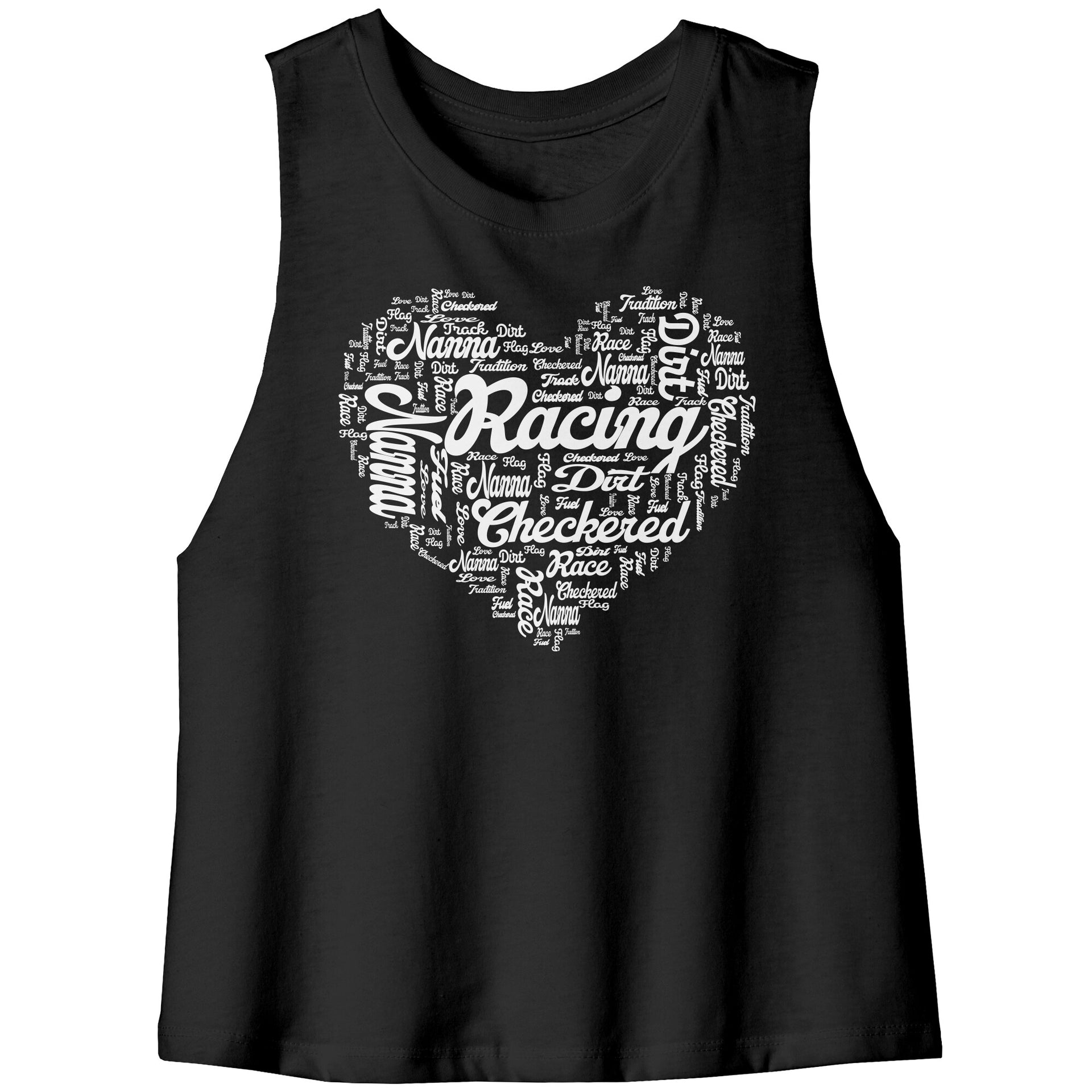 Dirt Track Racing Nanna Racerback Crop Tank