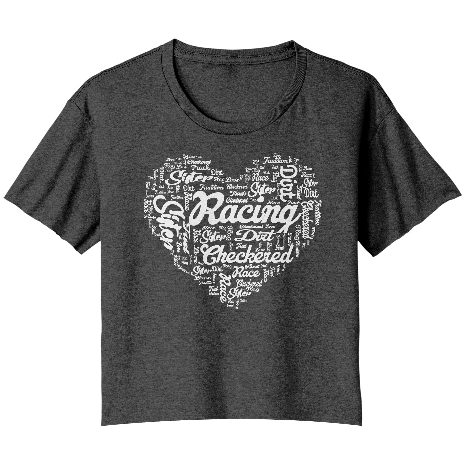 Dirt Track Racing Sister Crop T-shirt