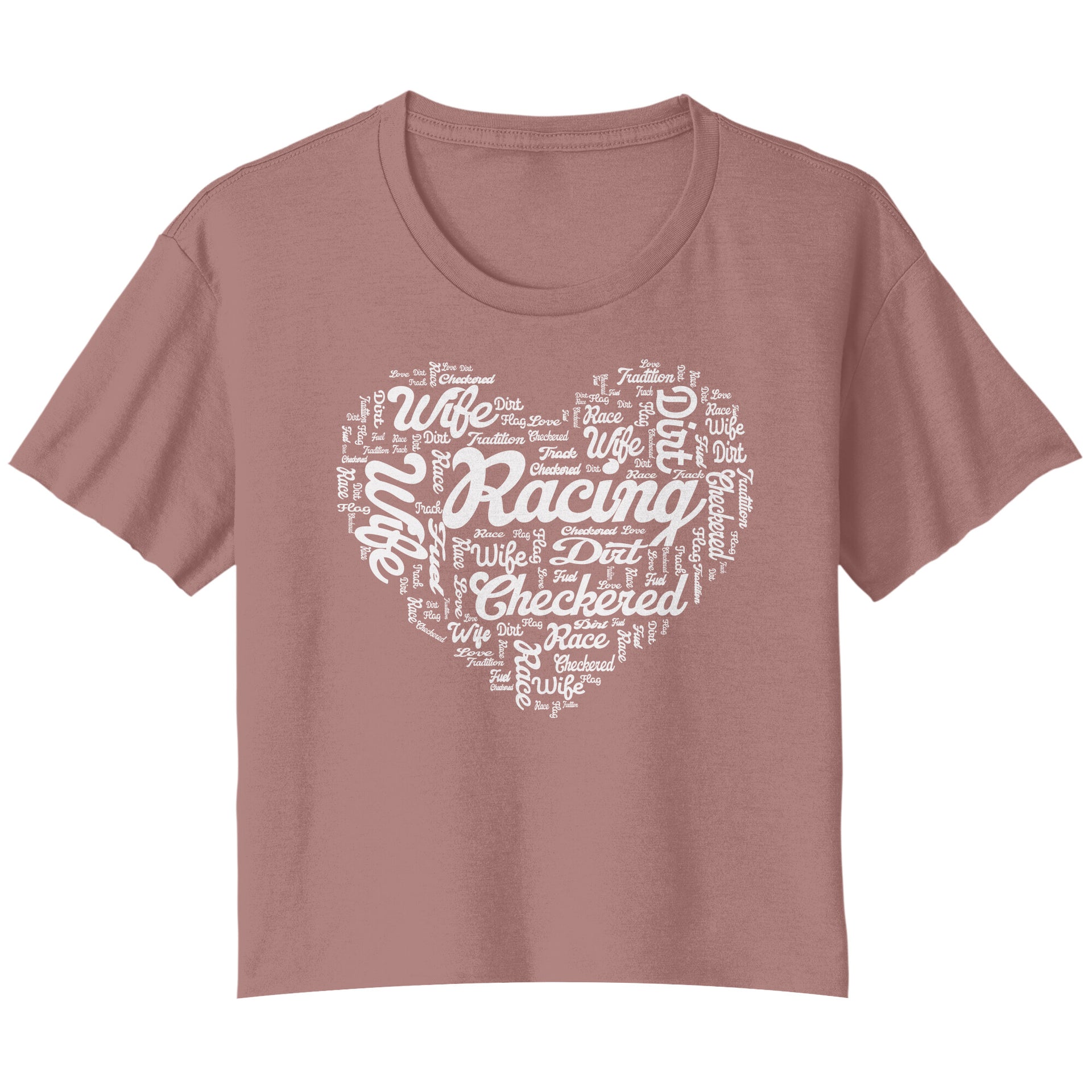 dirt track racing flowy crop t-shirt