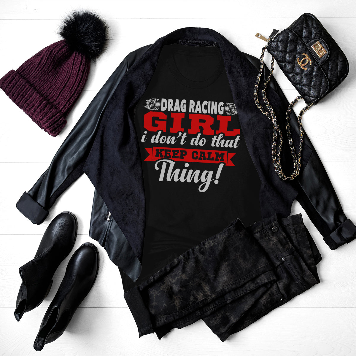 Drag Racing Girl I Don't Do That Keep Calm Thing