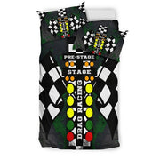 Drag Racing Green Bedding Set
