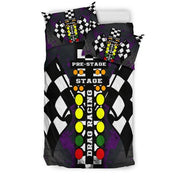 Drag Racing Purple Bedding Set
