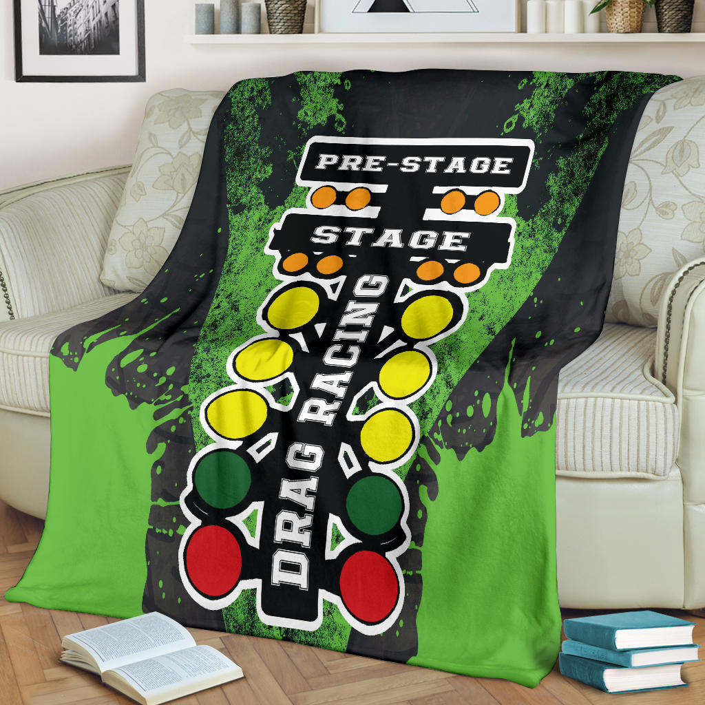Green Drag Racing Blanket 
