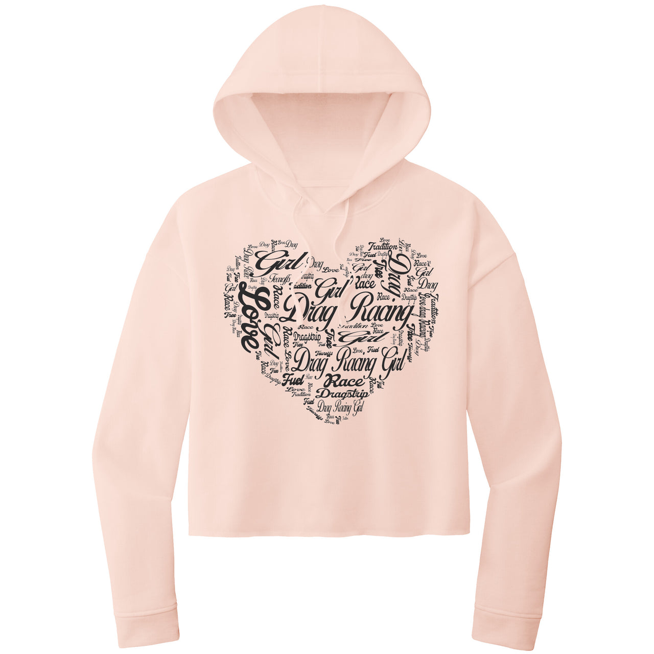Drag Racing Girl Crop Top hoodie