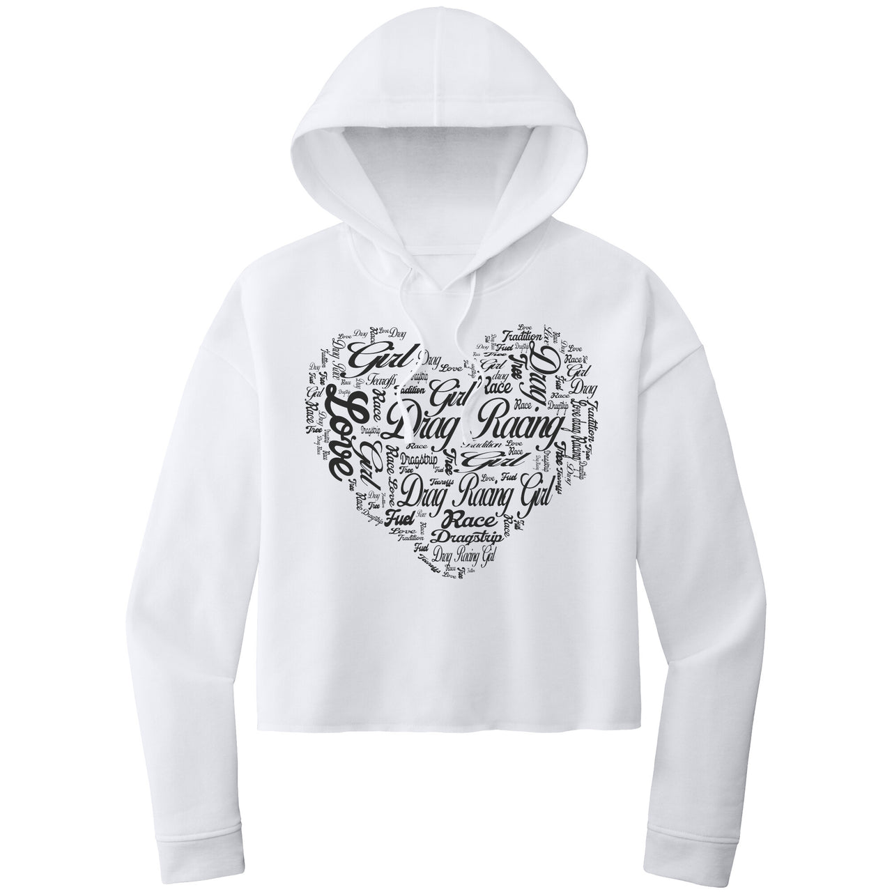 Drag Racing Girl Crop Top hoodie