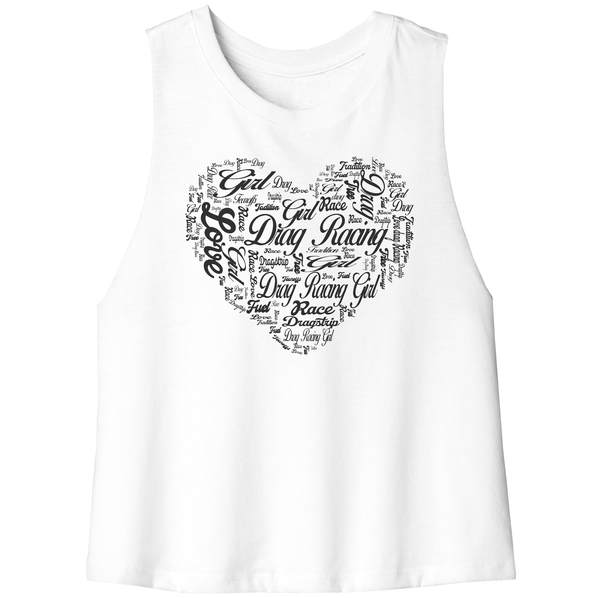 Drag Racing Girl Racerback Crop tank Top