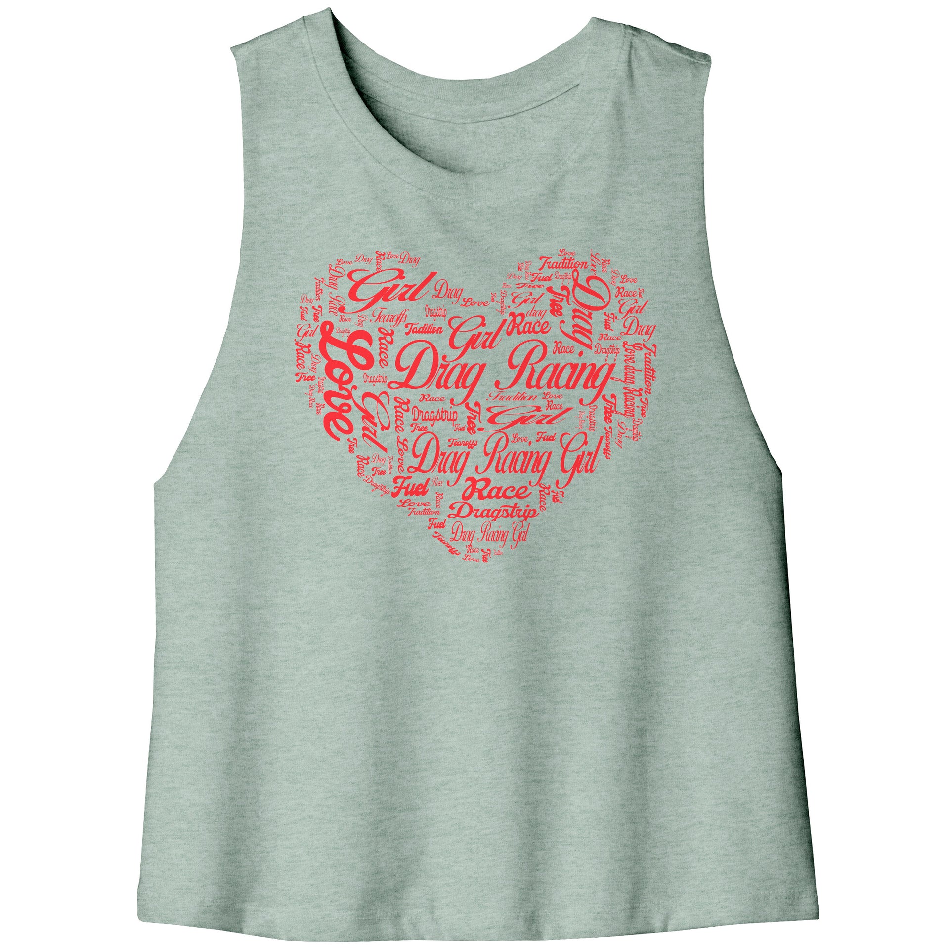 Drag Racing Girl Racerback Crop tank Top