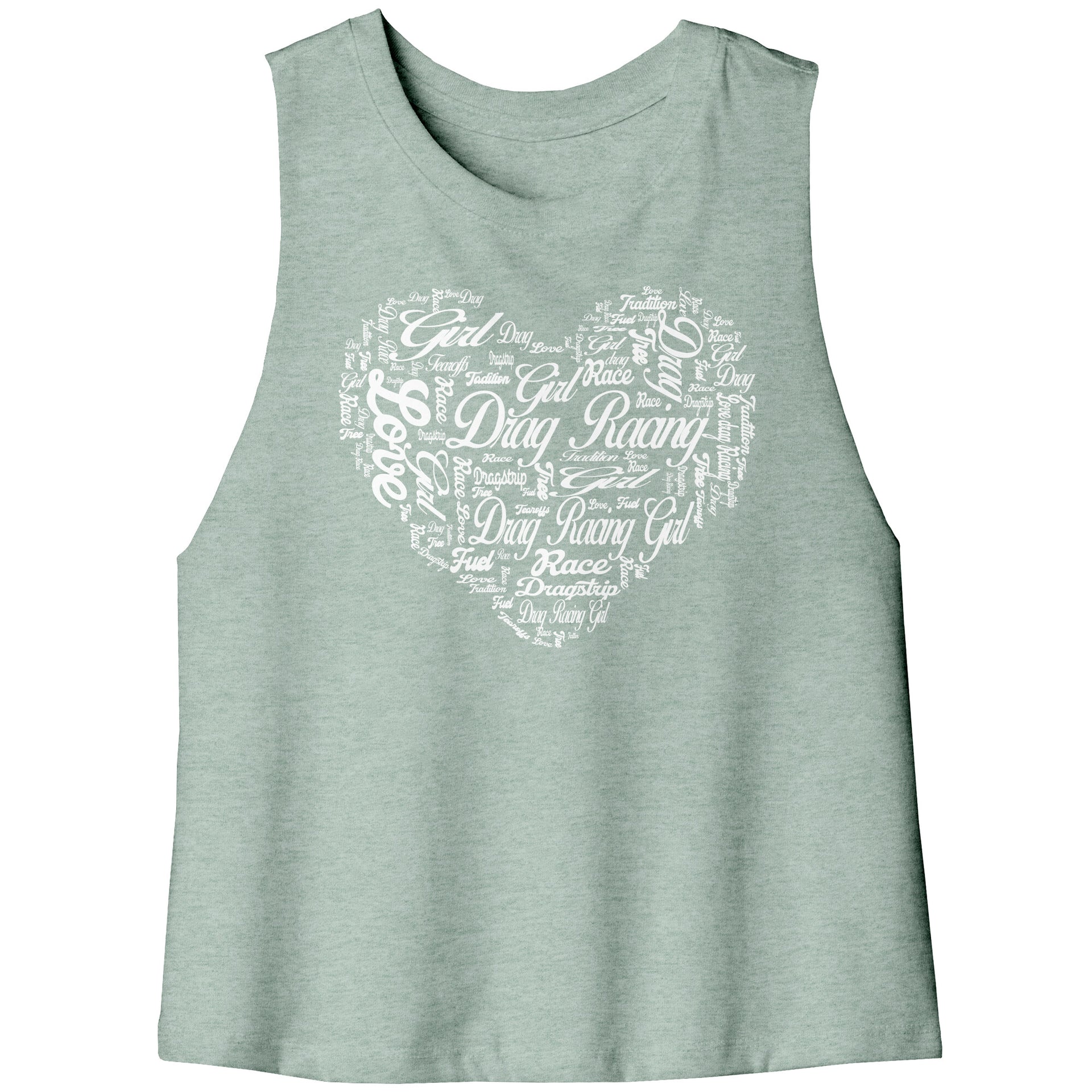 Drag Racing Girl Racerback Crop tank Top
