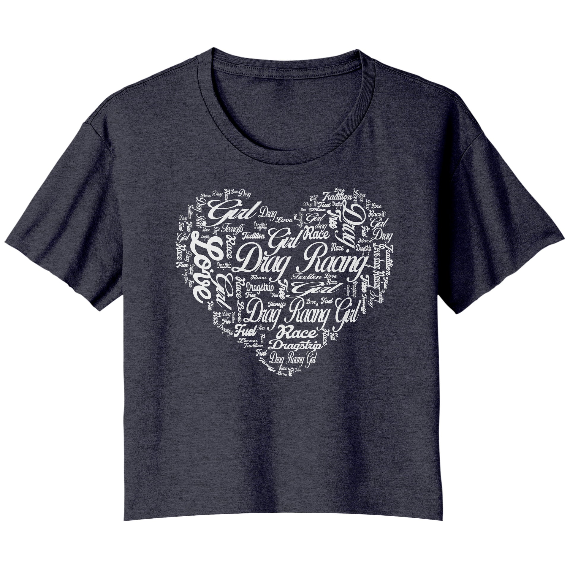 Drag Racing Girl Crop t-shirts