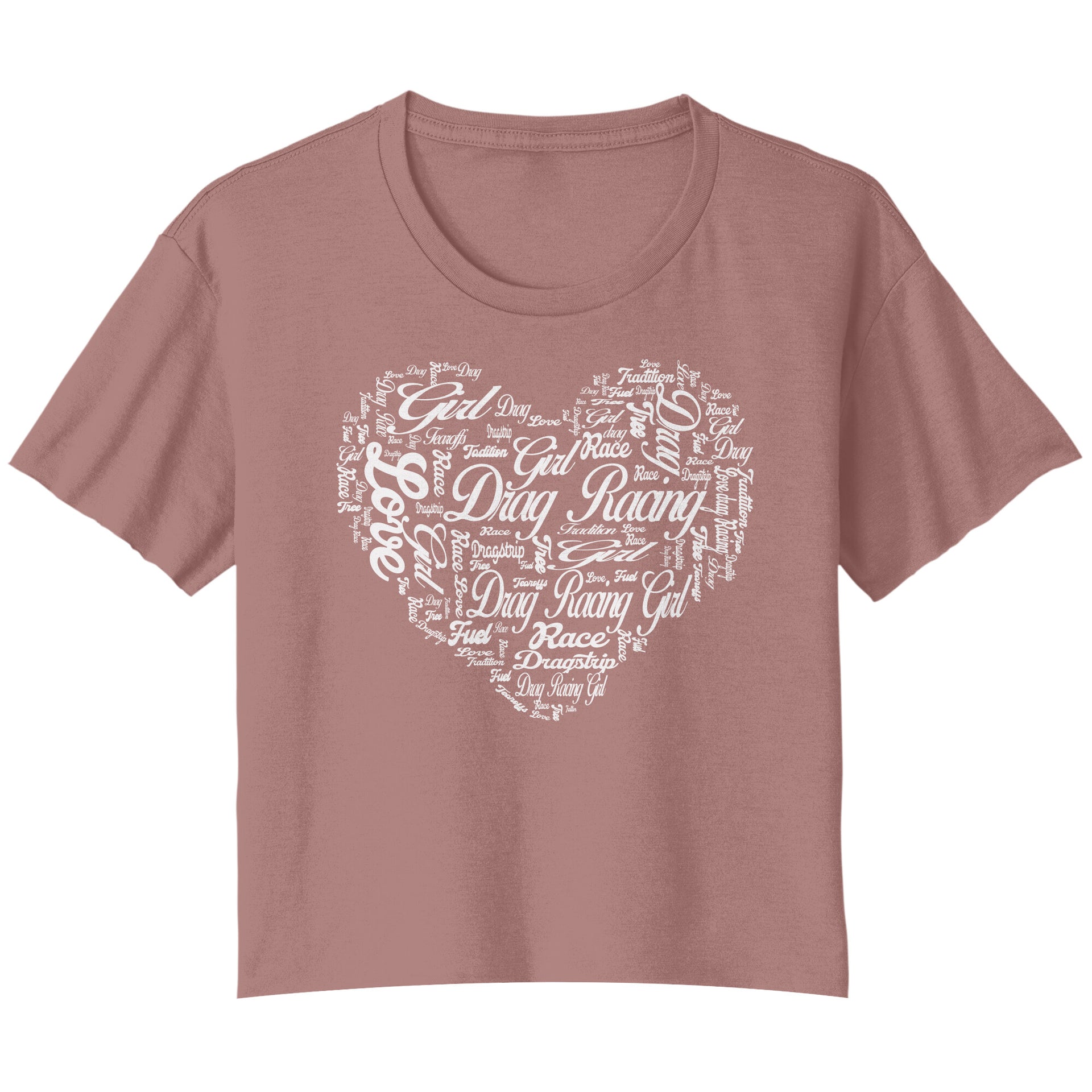 Drag Racing Girl Crop t-shirts