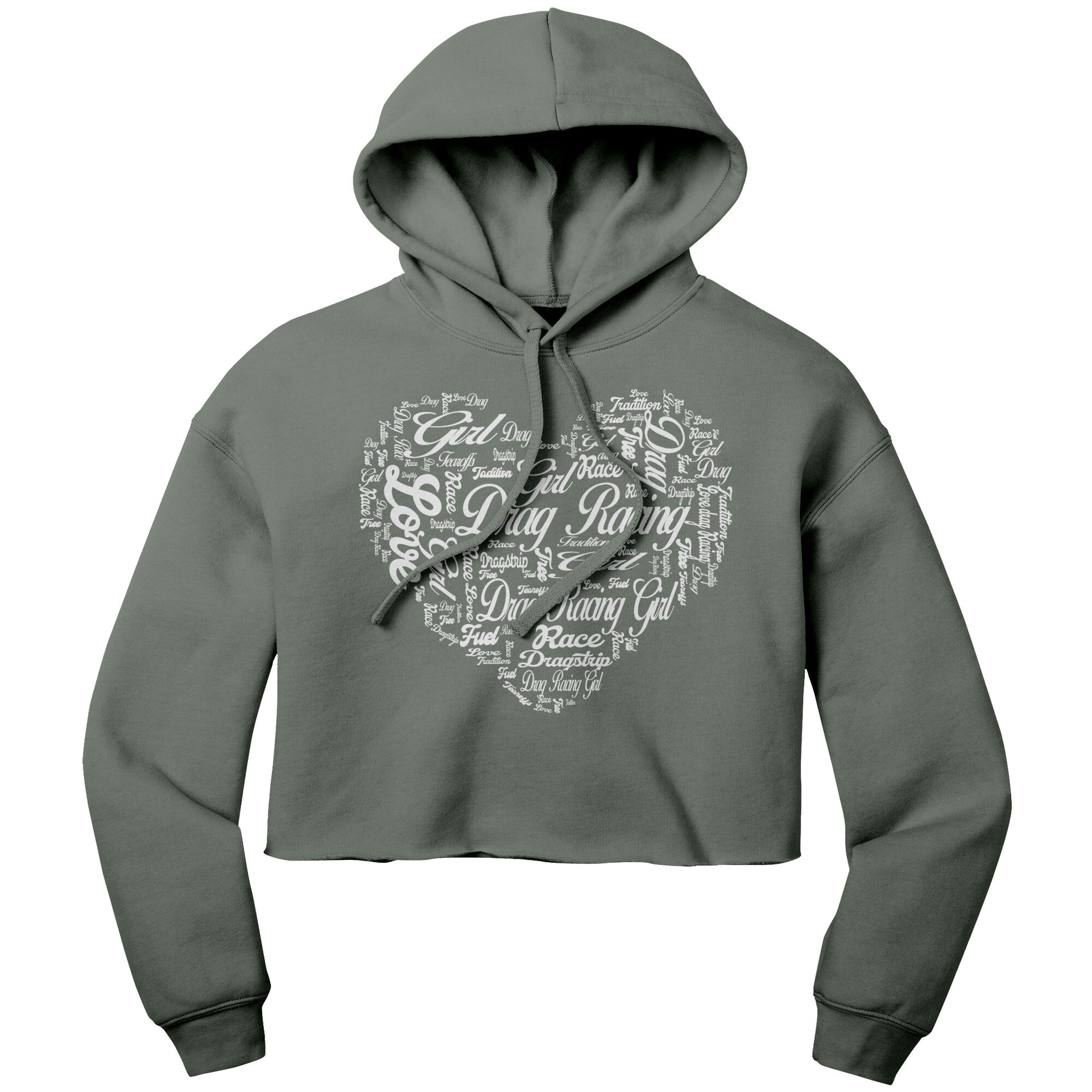 Drag Racing Girl Crop Top hoodie