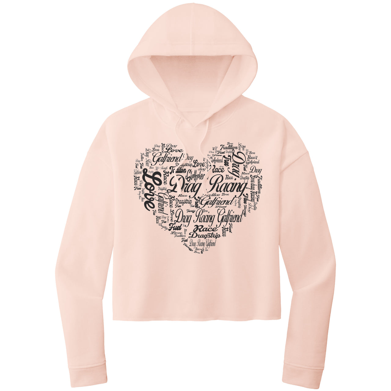 Drag Racing Girlfriend Crop Top hoodie