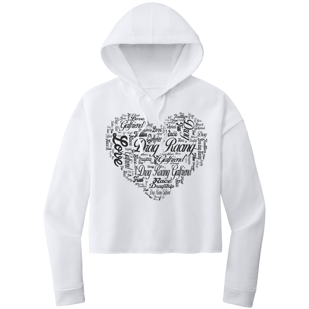 Drag Racing Girlfriend Crop Top hoodie