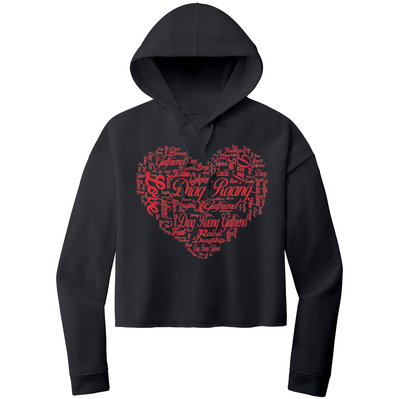 Drag Racing Girlfriend Crop Top hoodie