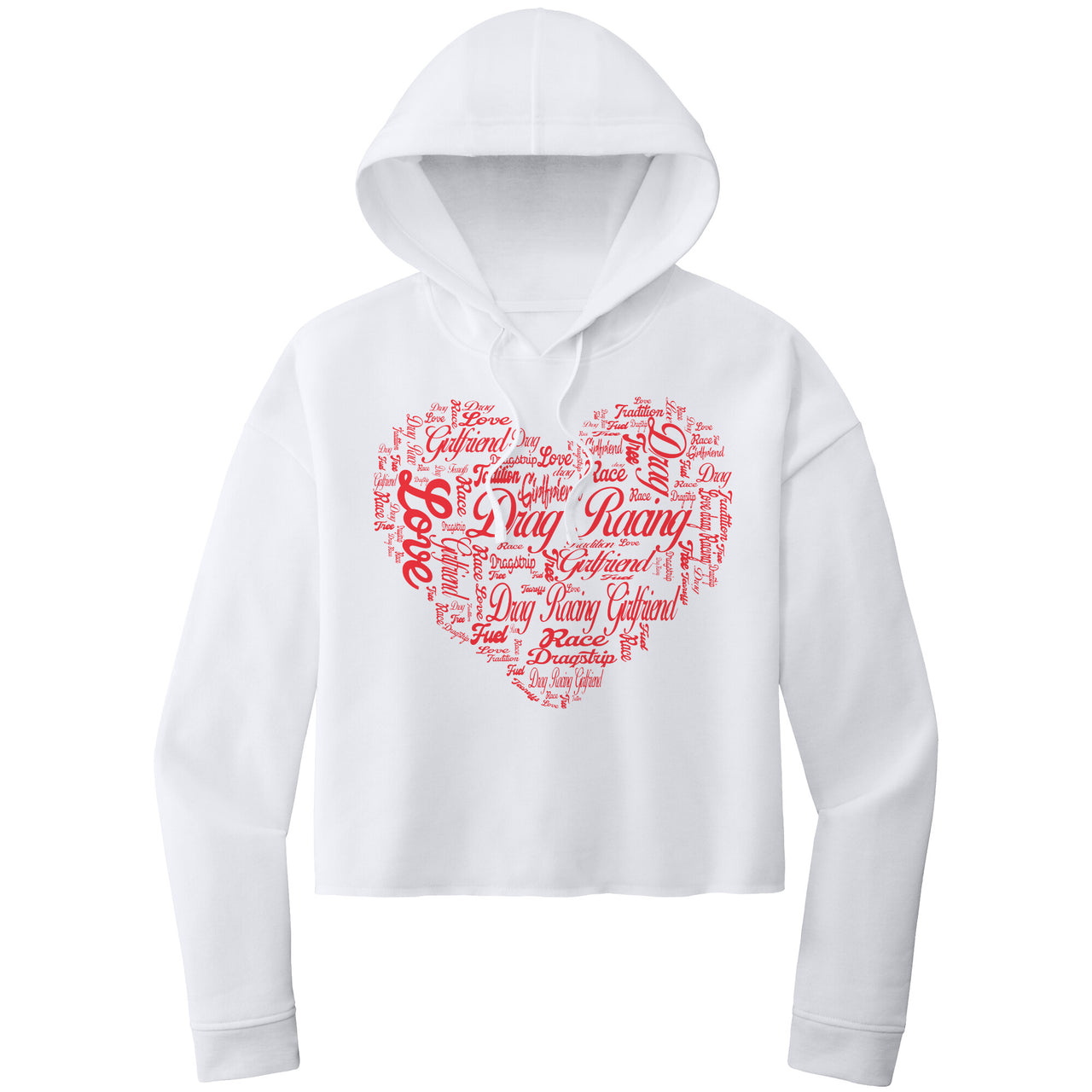 Drag Racing Girlfriend Crop Top hoodie