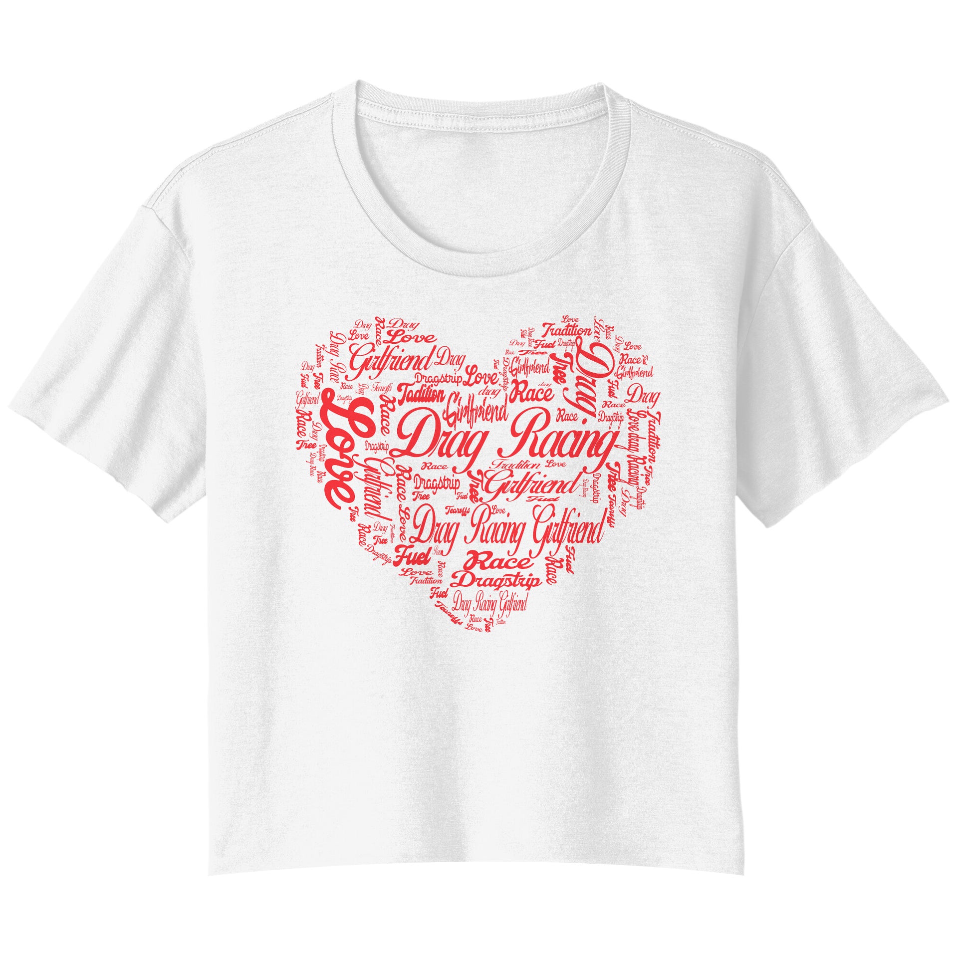 Drag Racing Girlfriend Crop t-shirts