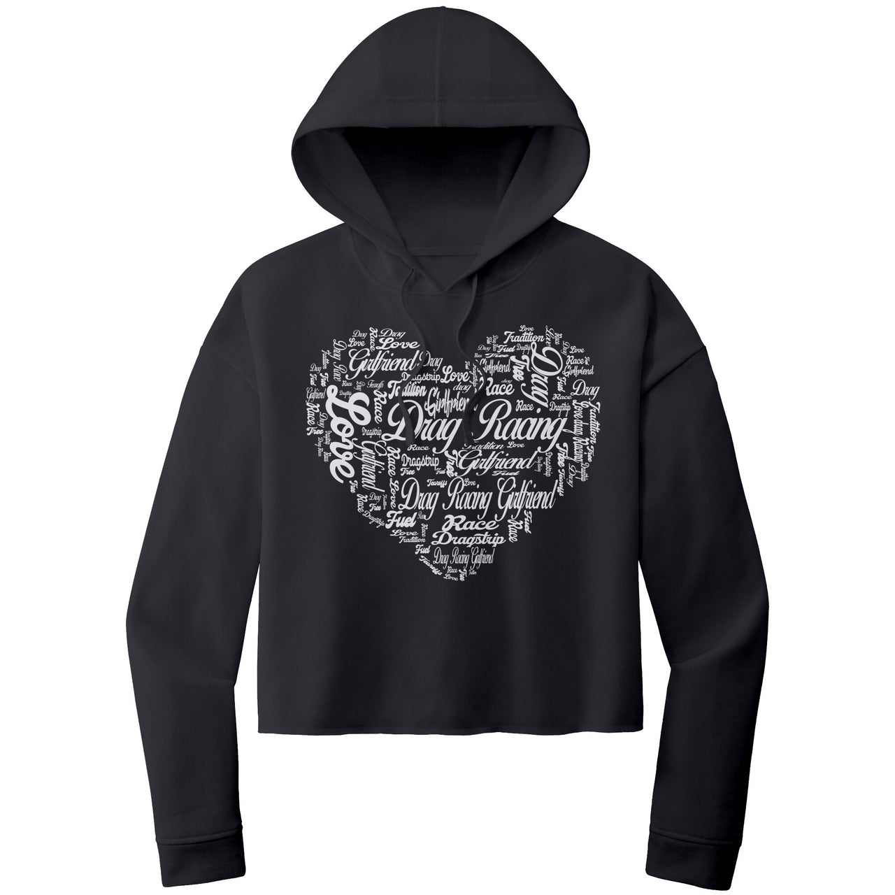 Drag Racing Girlfriend Crop Top hoodie