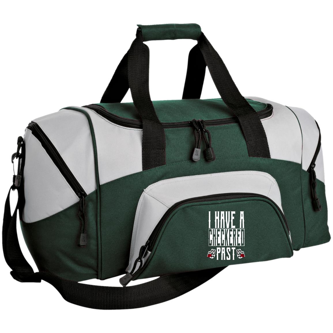 I Have A Checkered Past Small Colorblock Sport Duffel Bag