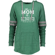 I'm A Mom Of A Dirt Track Racer Ladies Hooded Low Key Pullover