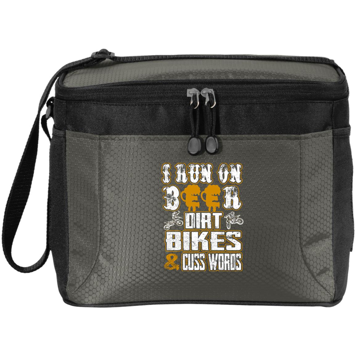 I Run On Beer Dirt Bikes And Cuss Words 12-Pack Cooler