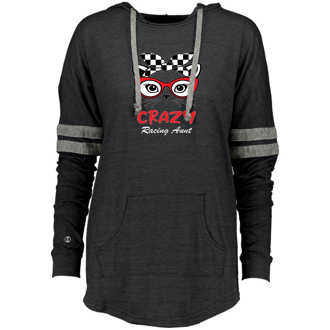 Crazy Racing Aunt Ladies Hooded Low Key Pullover