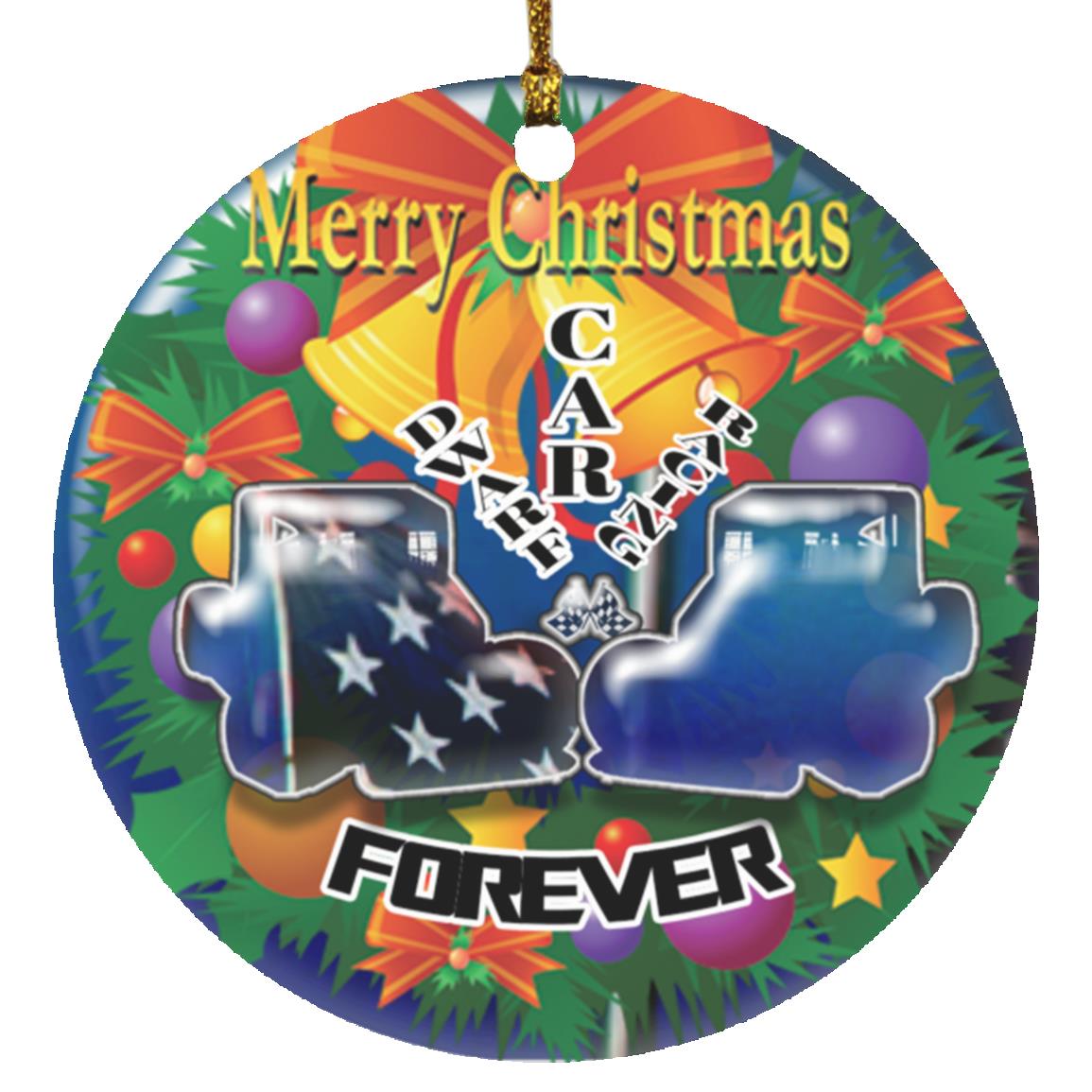 USA Dwarf Car Racing SUBORNC Circle Ornament