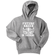 Future racer in training racing kids hoodies