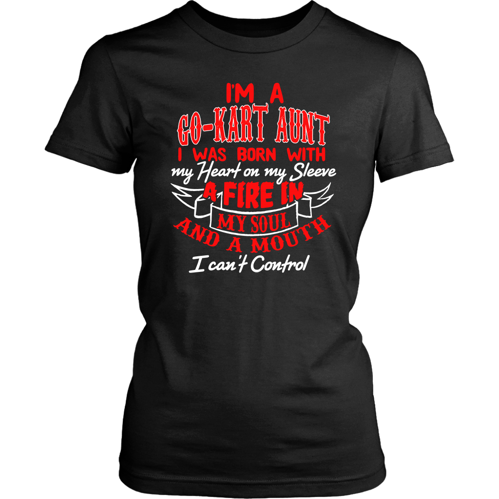 go kart racing aunt t-shirts